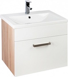 Iddis Мебель для ванной Mirro 60 подвесная белая/ясень шимо – фотография-3